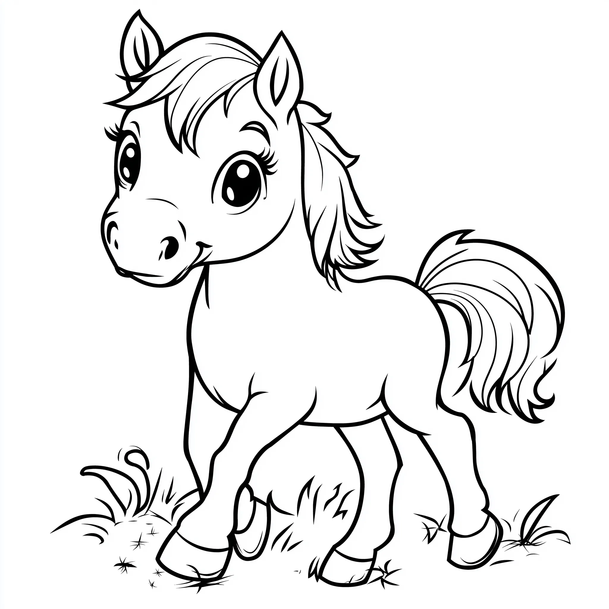 coloriage Poney gratuit en ligne