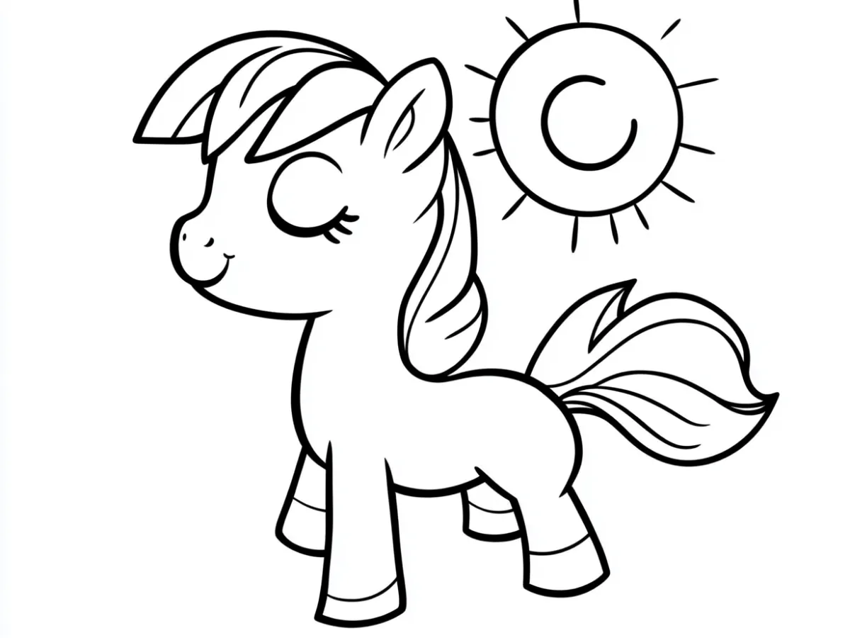 coloriage Poney a imprimer pour enfant de 4 ans