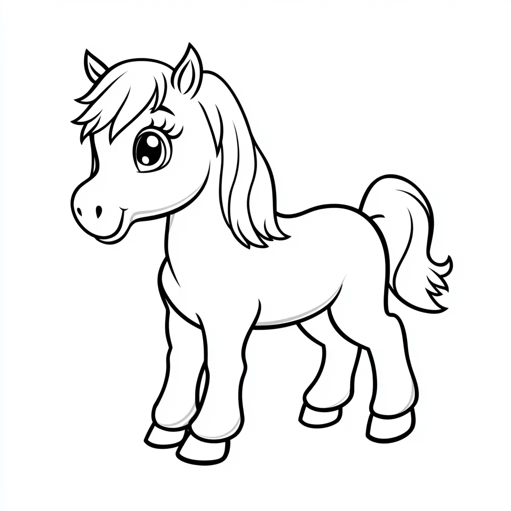 coloriage Poney en ligne 1