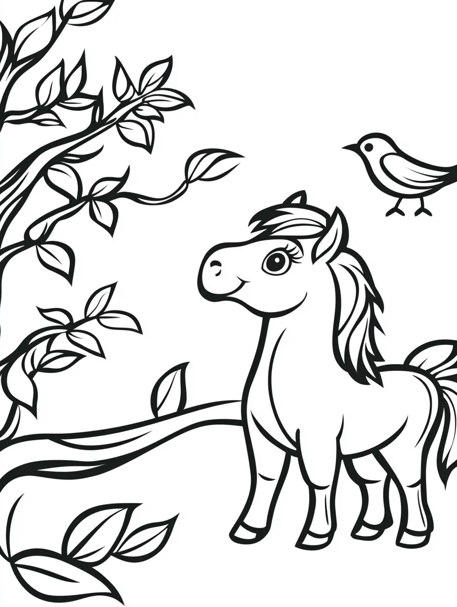 coloriage Poney à imprimer pdf gratuit