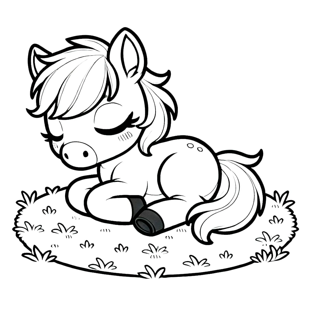 imprimer coloriage Poney pour enfant