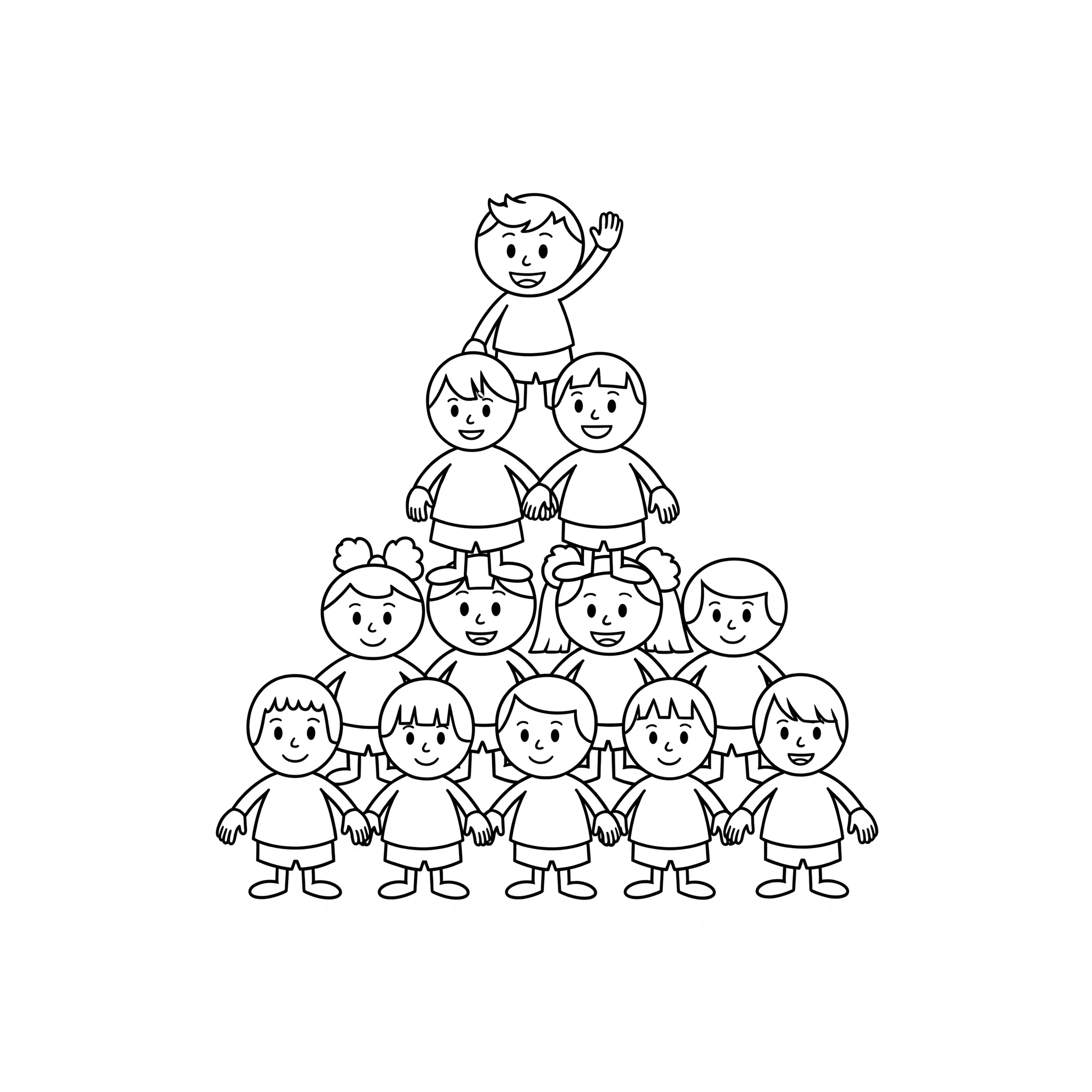 coloriage Pyramide de figures pour enfant gratuit