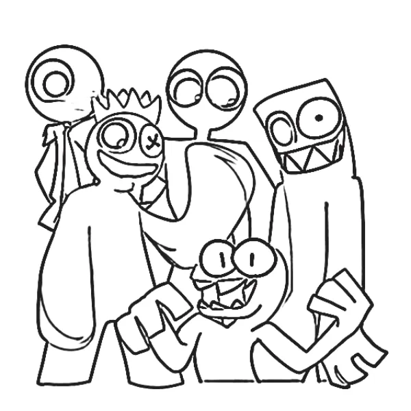 25+ Rainbow Friends para colorear : ¡Gratis y mucha diversión!