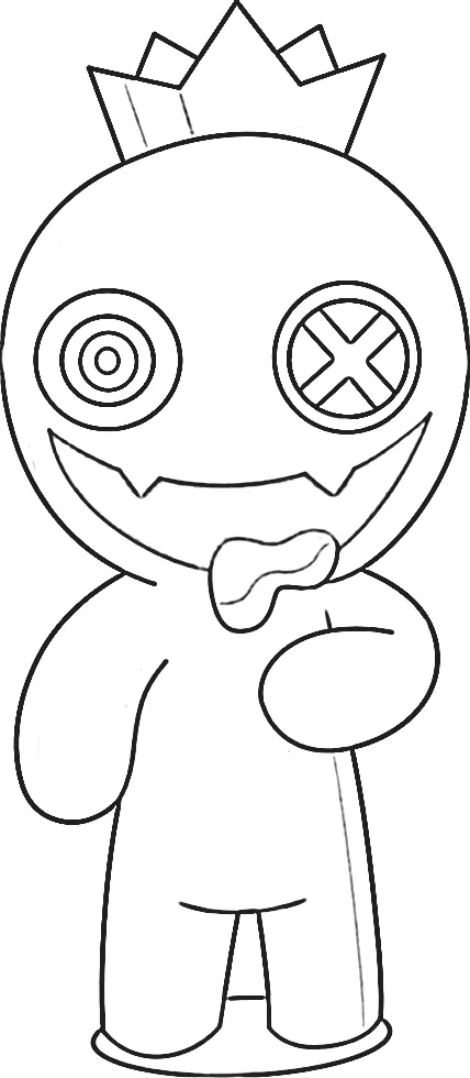 coloriage Rainbow Friend à imprimer pour enfant de 3 ans