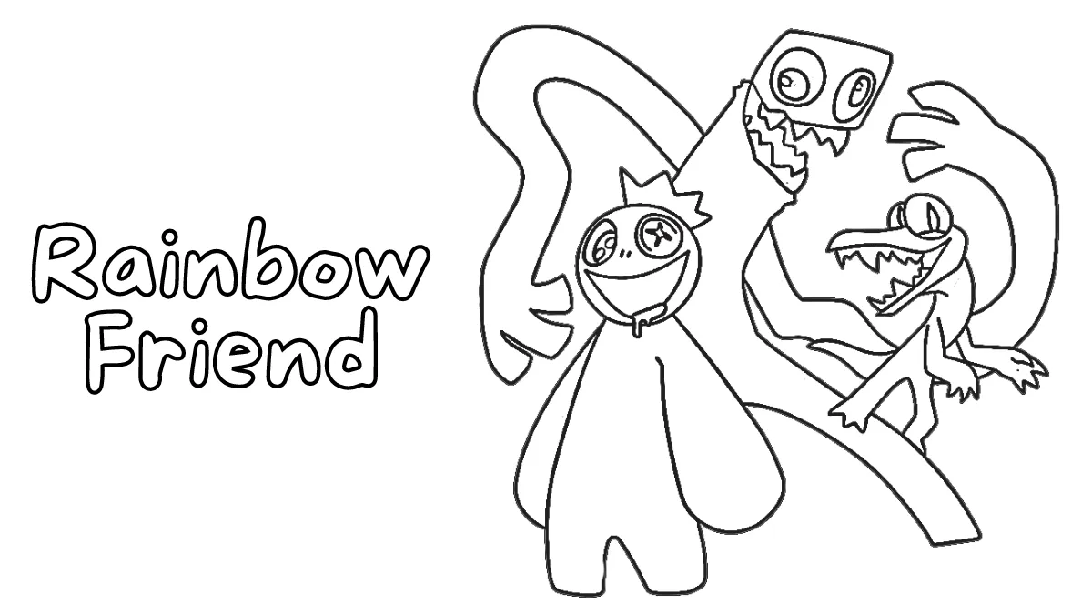 coloriage Rainbow Friend à imprimer pour enfants