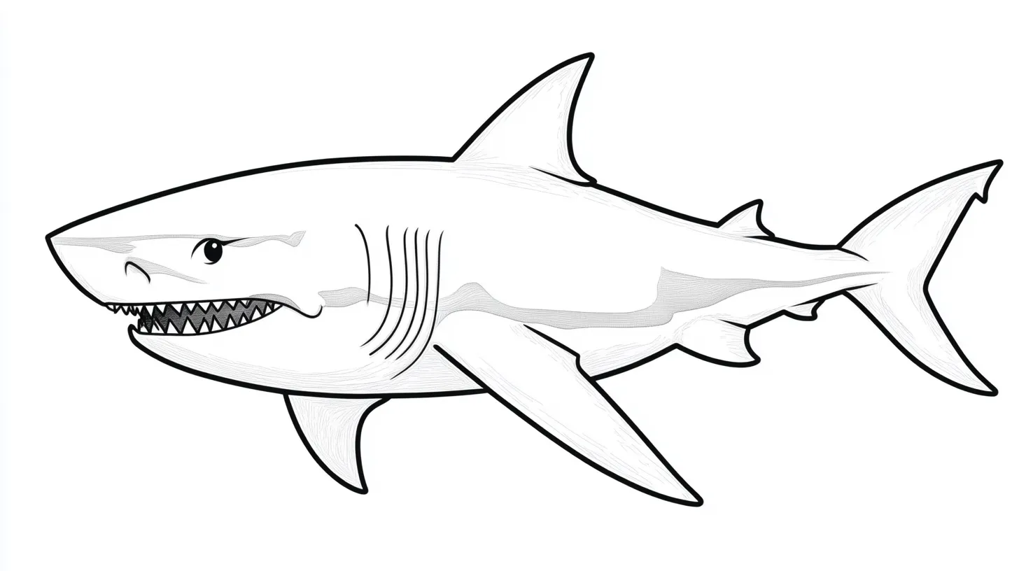 coloriage Requin pour enfant de 3 ans