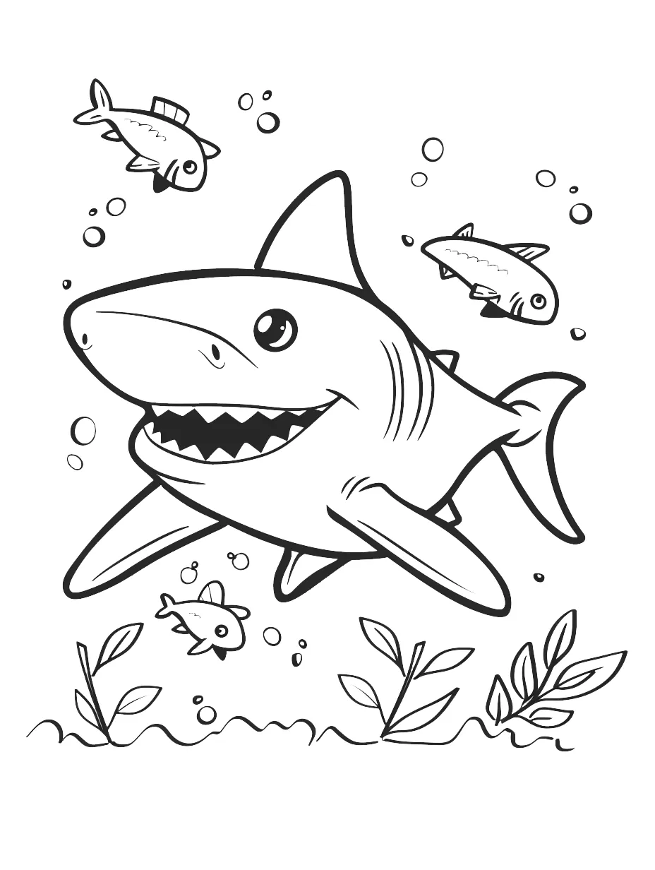 image pour coloriage Requin enfant