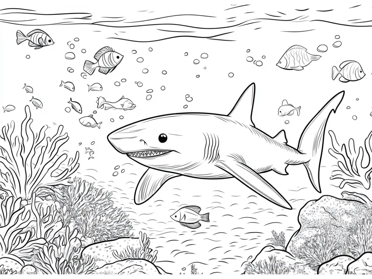 coloriage Requin a telecharger