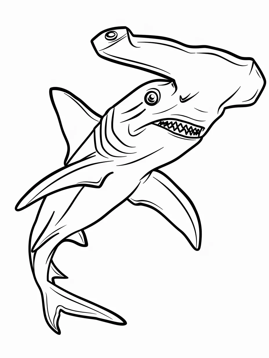 coloriage Requin à imprimer pour enfant de 9 ans