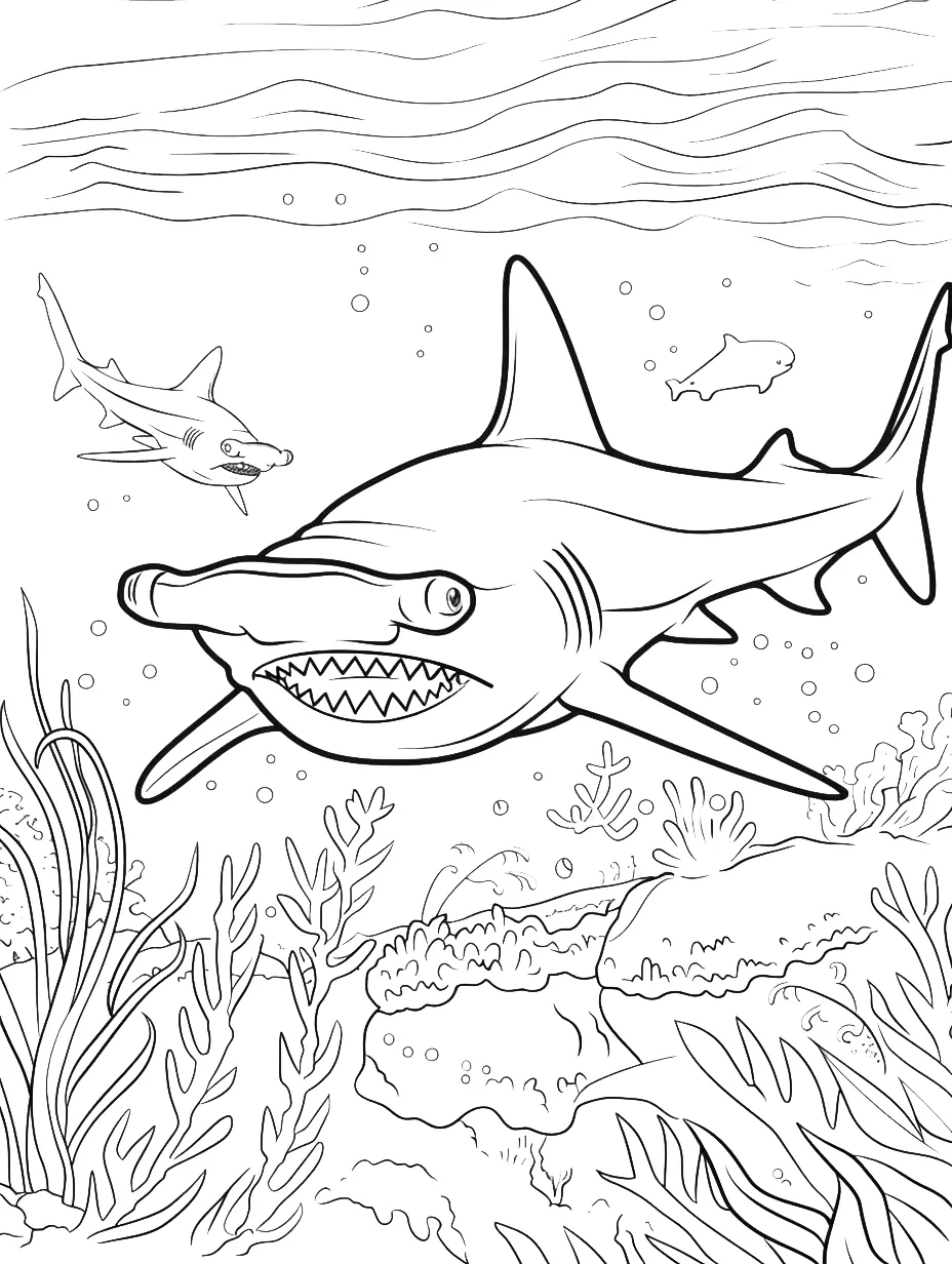 coloriage Requin a imprimer pour enfant de 4 ans