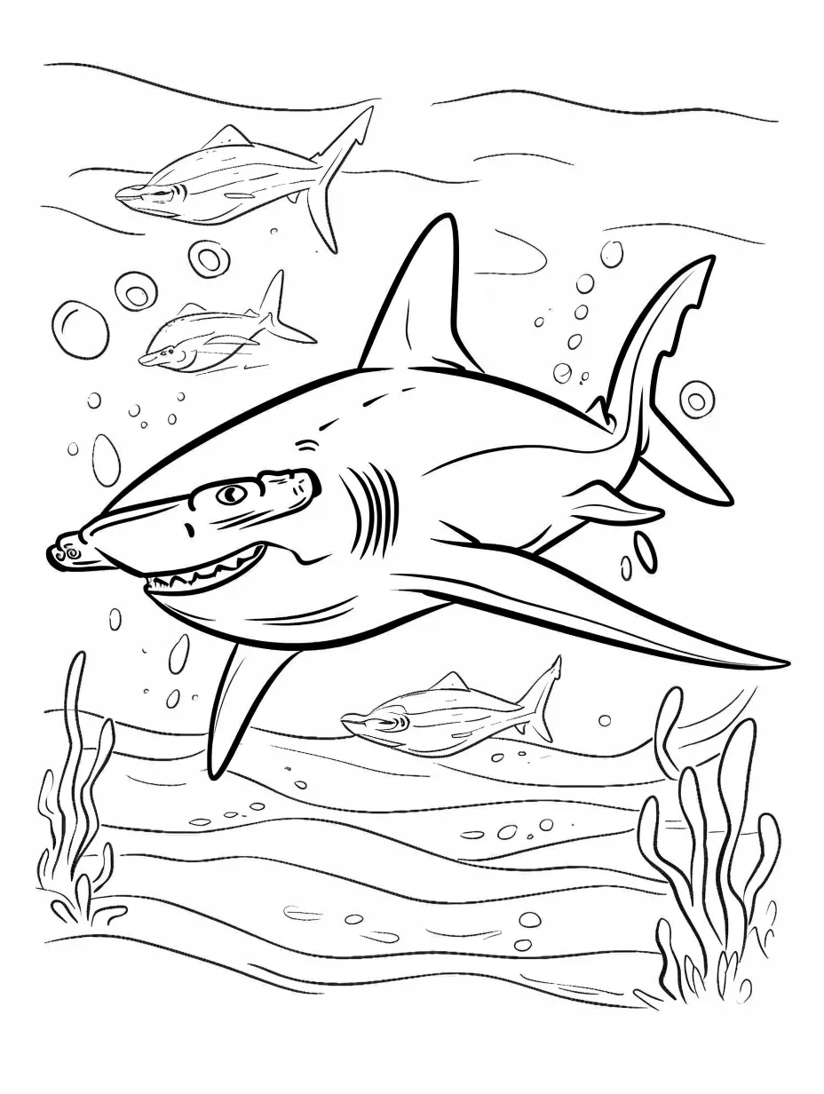 coloriage Requin à imprimer pour enfant de 9 ans 1