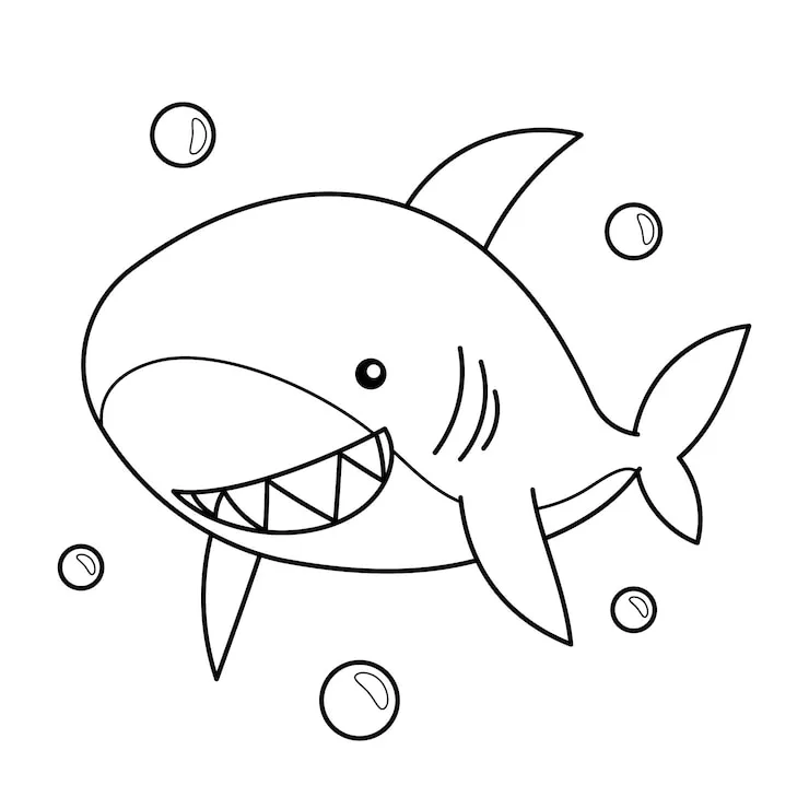 coloriage Requin gratuit à imprimer 1