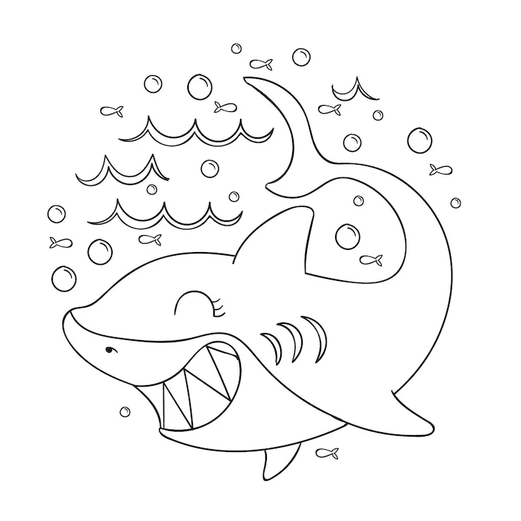 coloriage Requin gratuit à imprimer 2