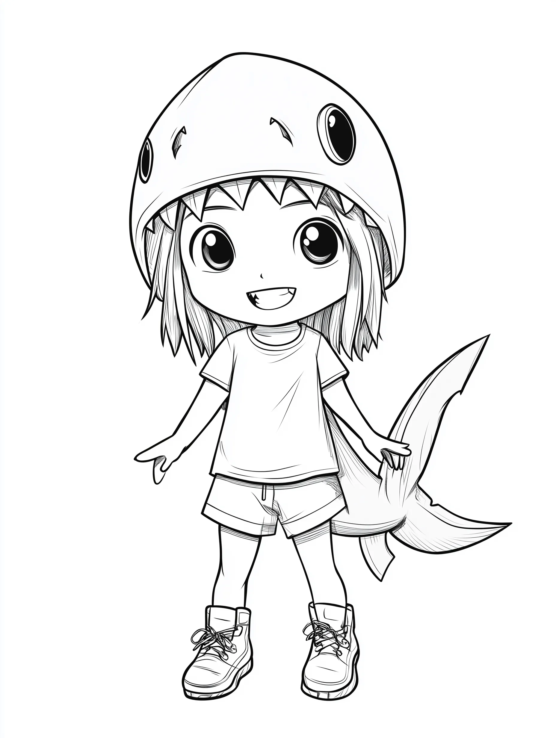 coloriage Requin educatif pour enfant