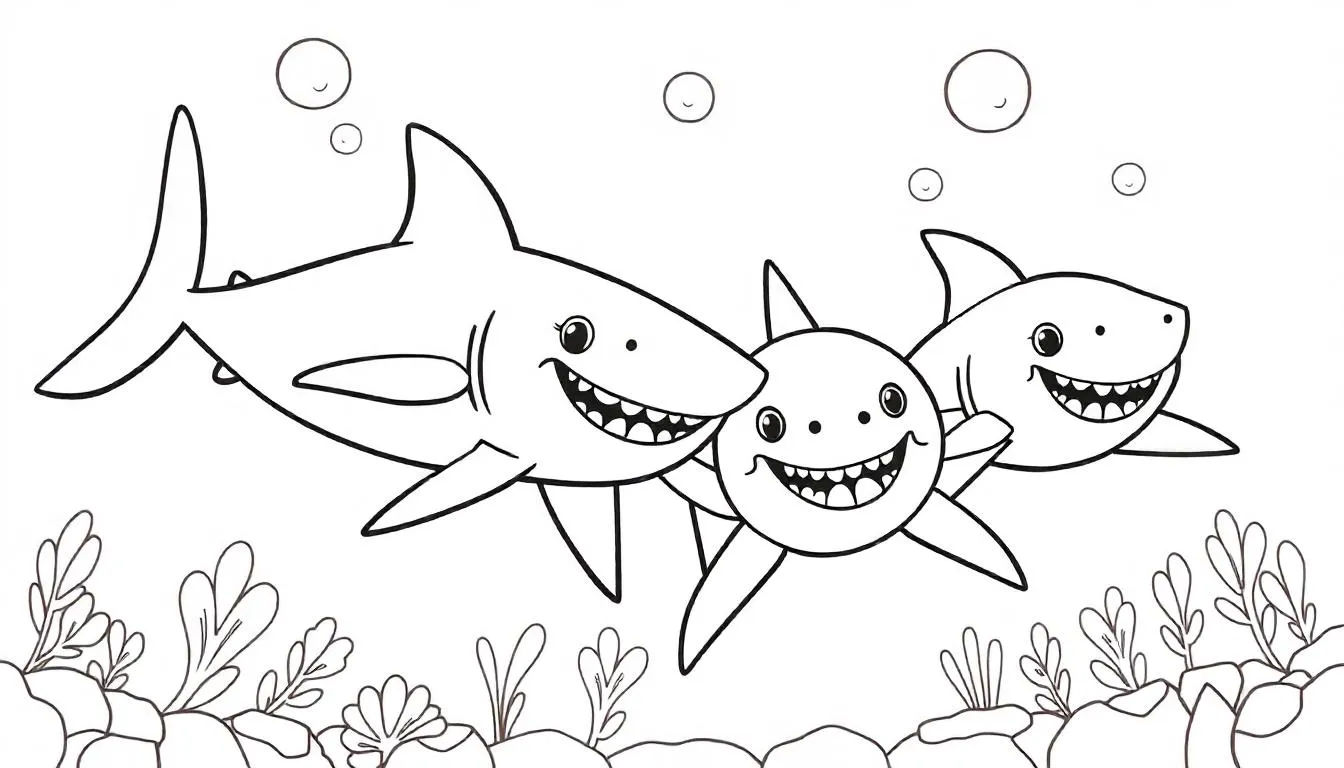 coloriage Requin pour enfant de 8 ans