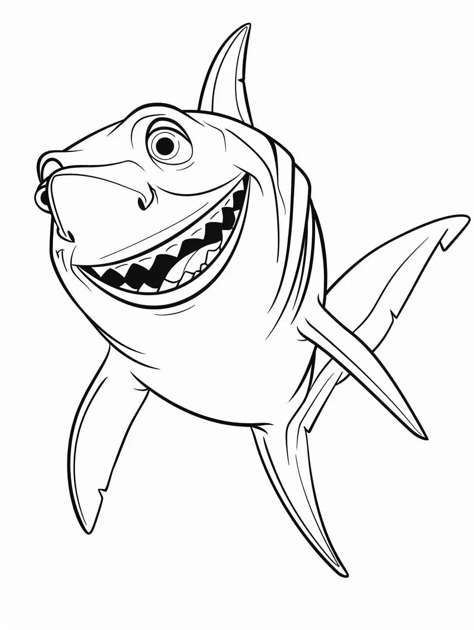 coloriage Requin à imprimer a4