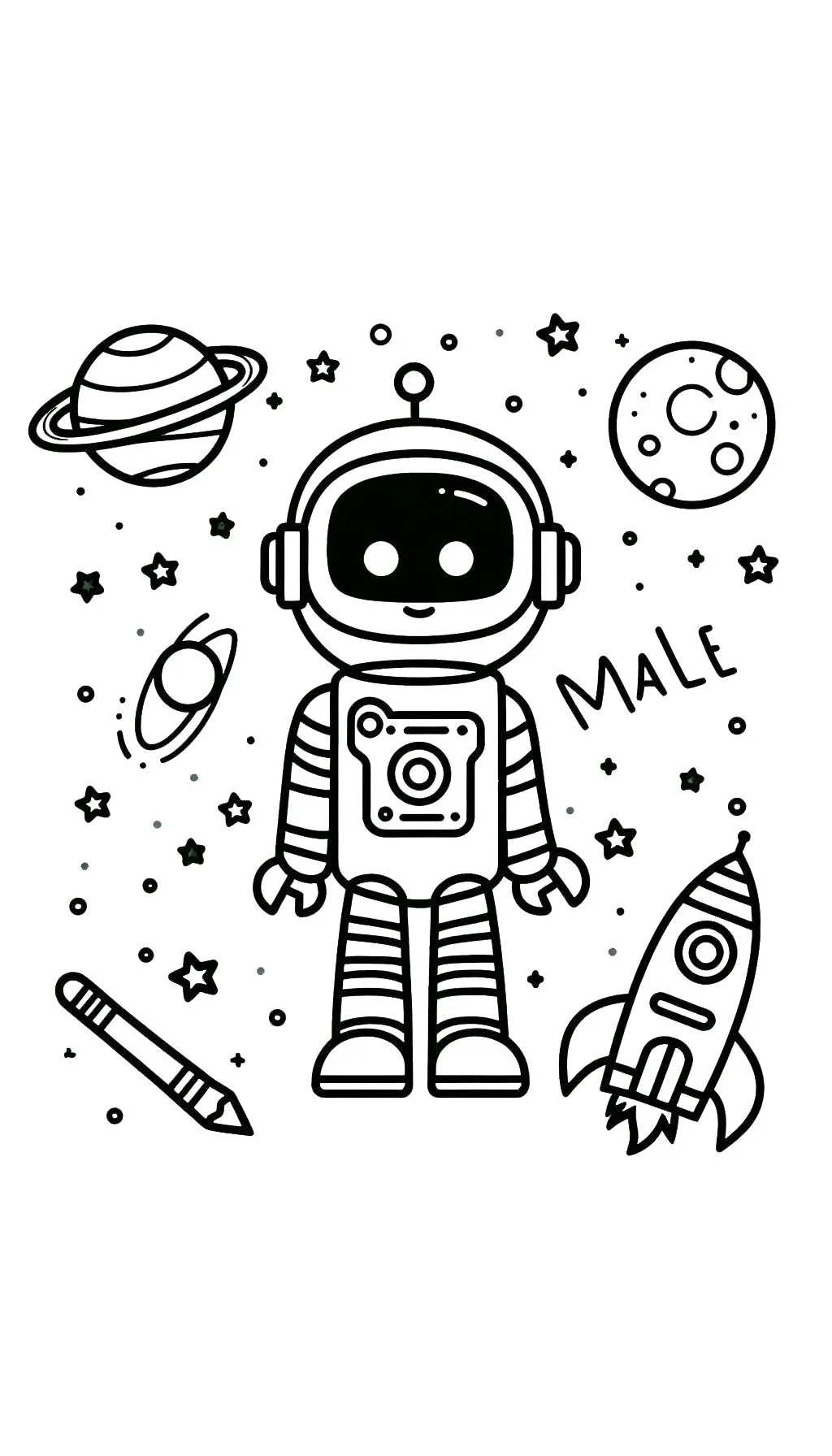 imprimer coloriage Robot pour enfant