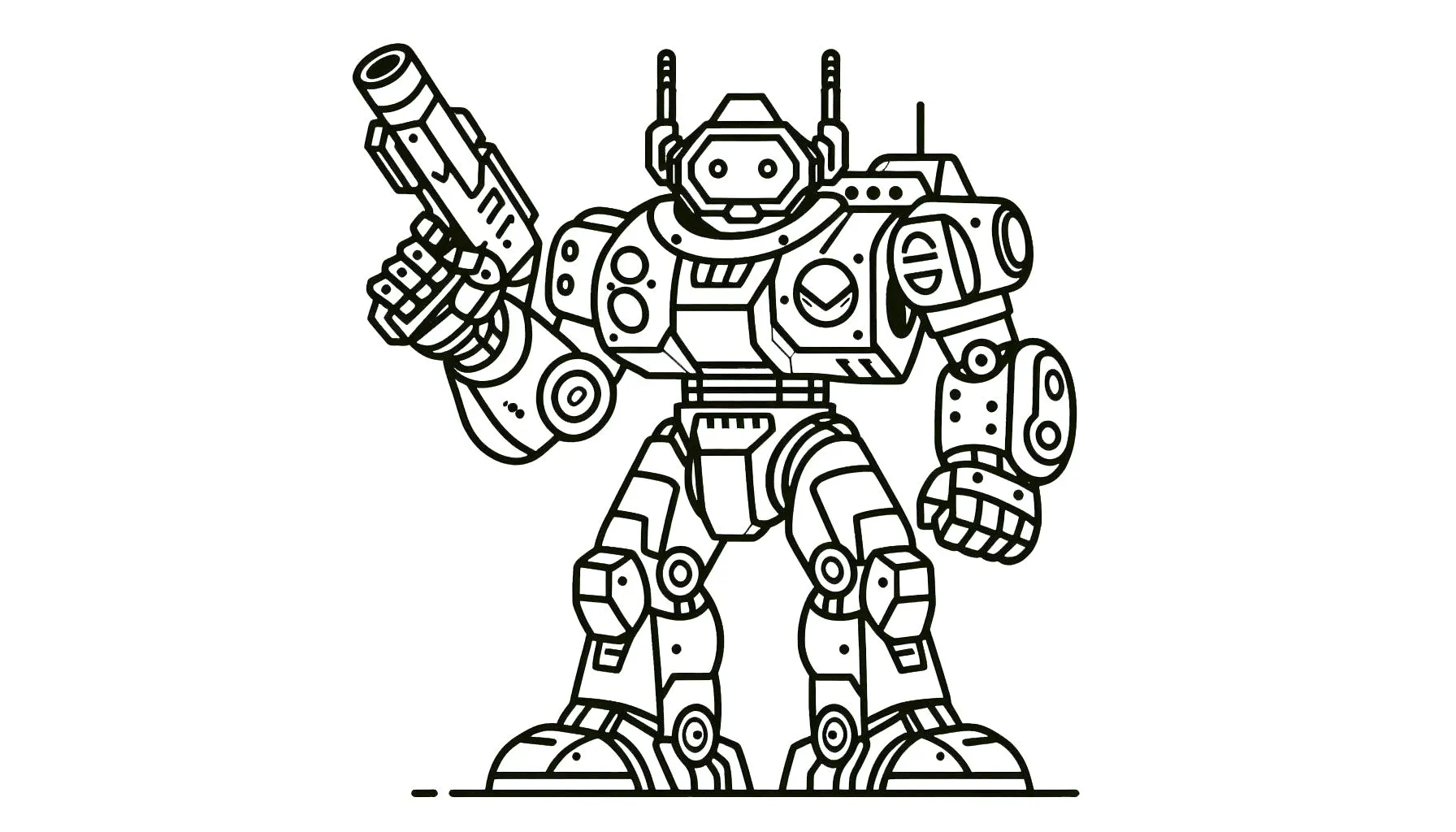 coloriage Robot pour enfant de 2 ans