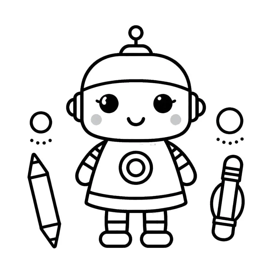 coloriage Robot pour enfants à imprimer