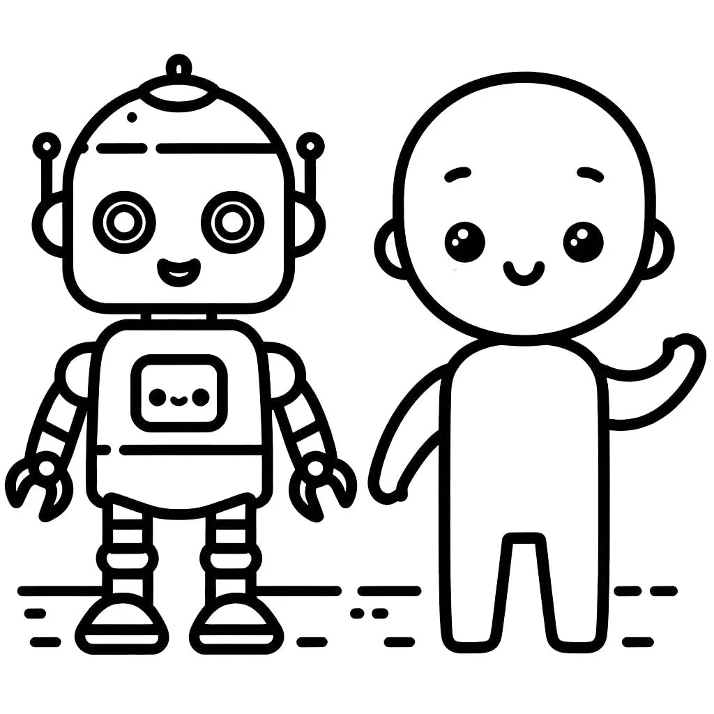 coloriage Robot à imprimer pour enfant de 10 ans