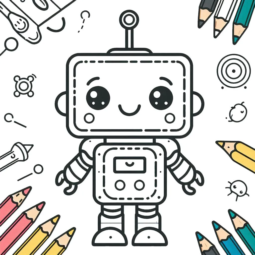 coloriage Robot gratuit à imprimer