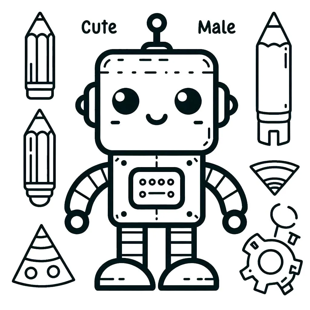 coloriage Robot pour enfants a imprimer