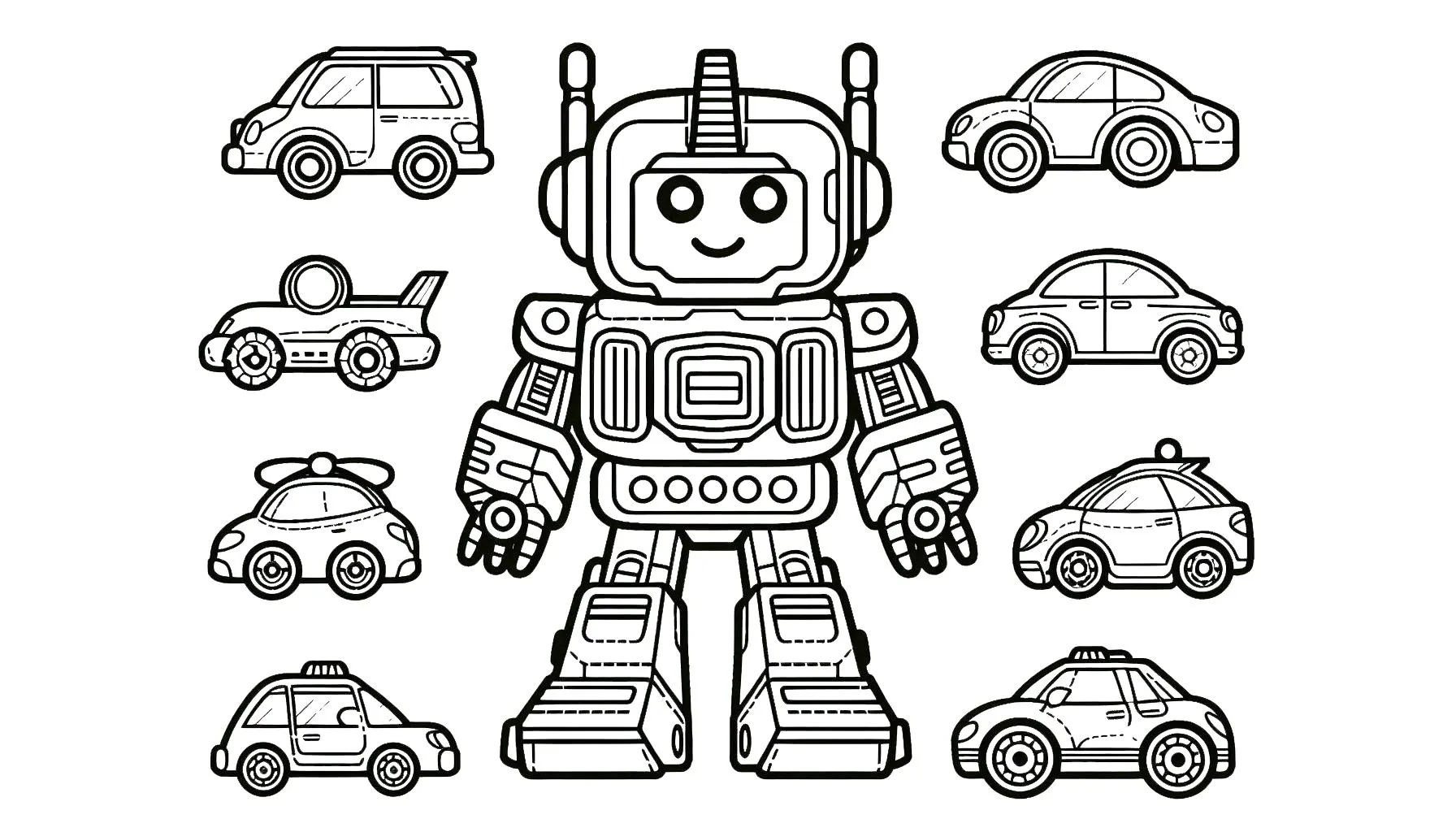 coloriage Robot à imprimer pour enfant de 9 ans 1