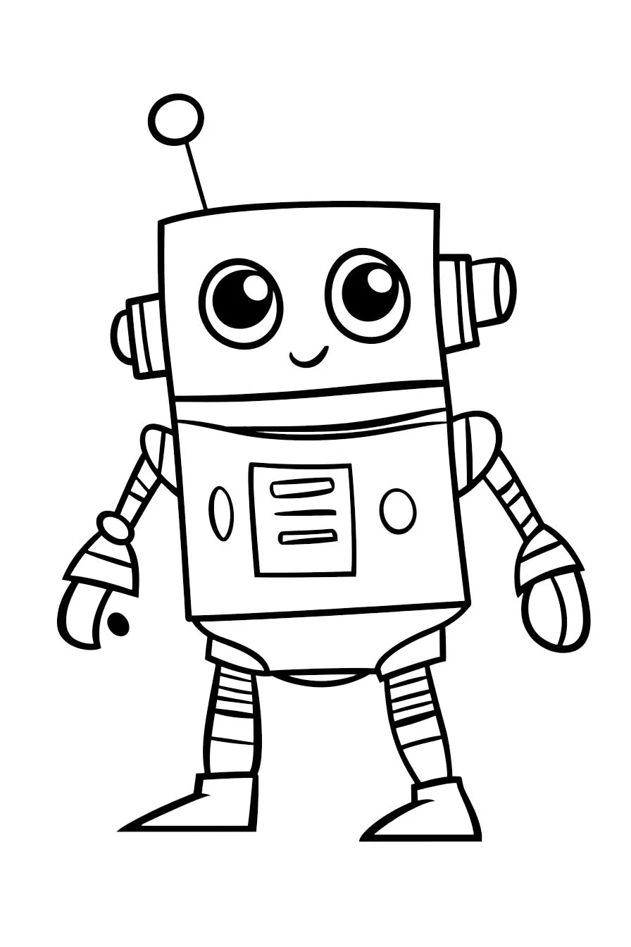 coloriage Robot et apprentissage