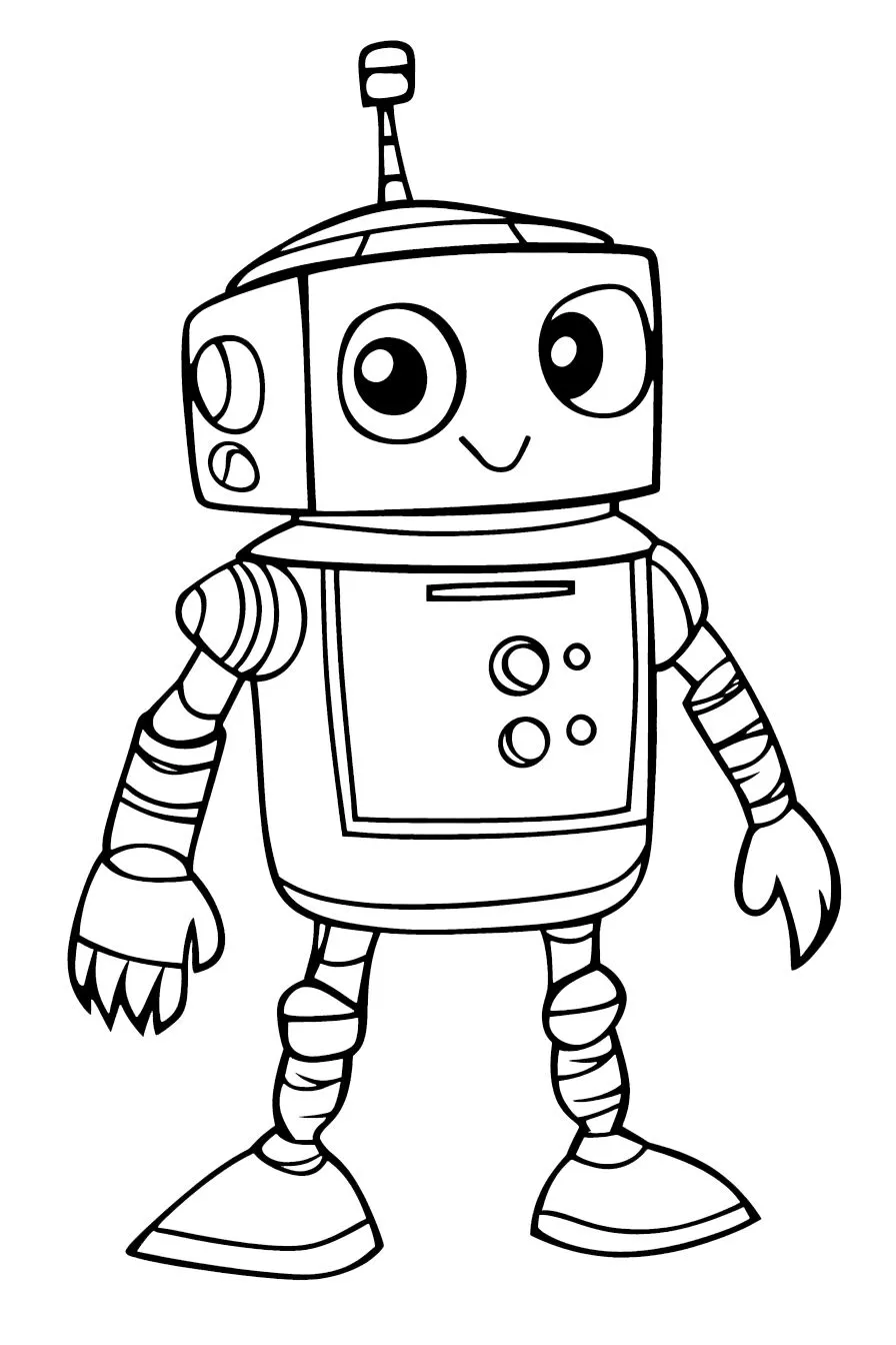 coloriage Robot pour enfant de 5 ans