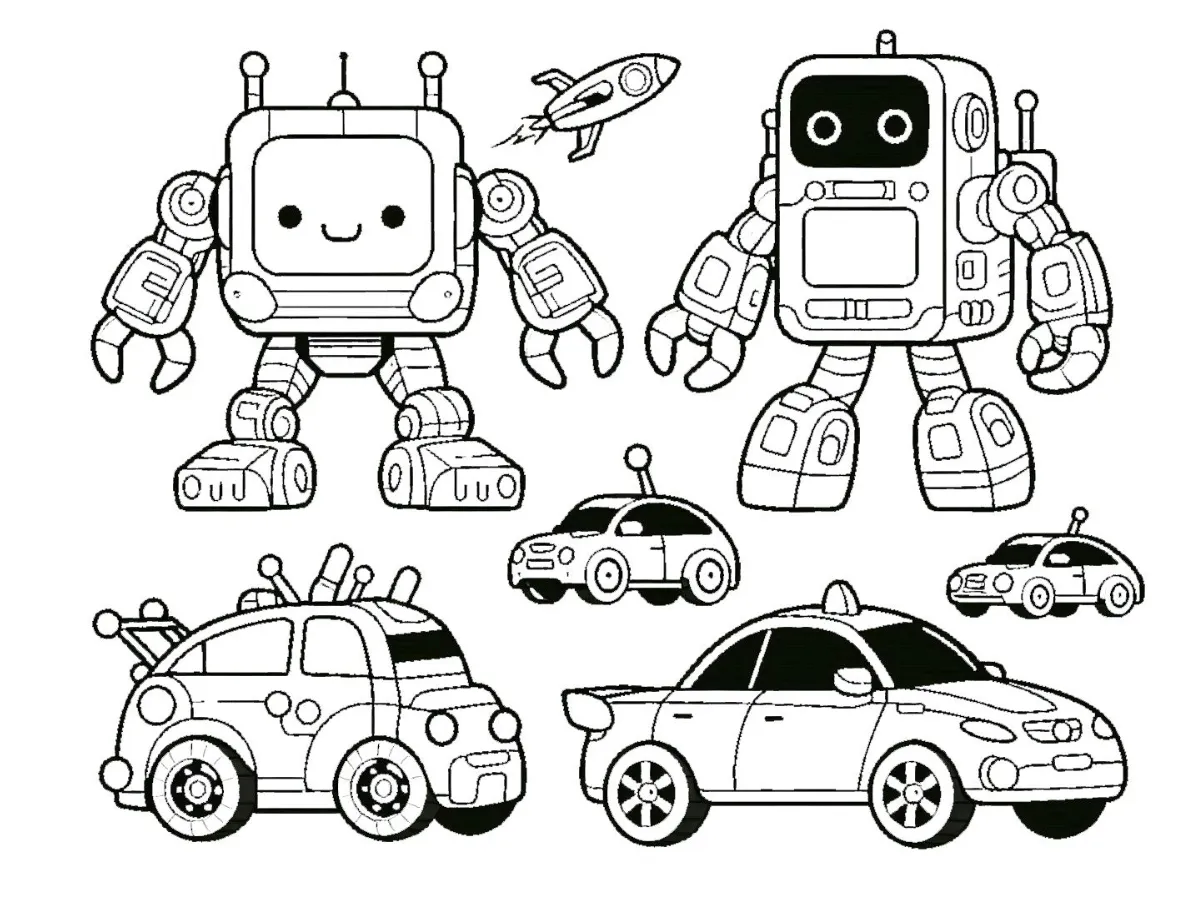 coloriage Robot a dessiner et imprimer