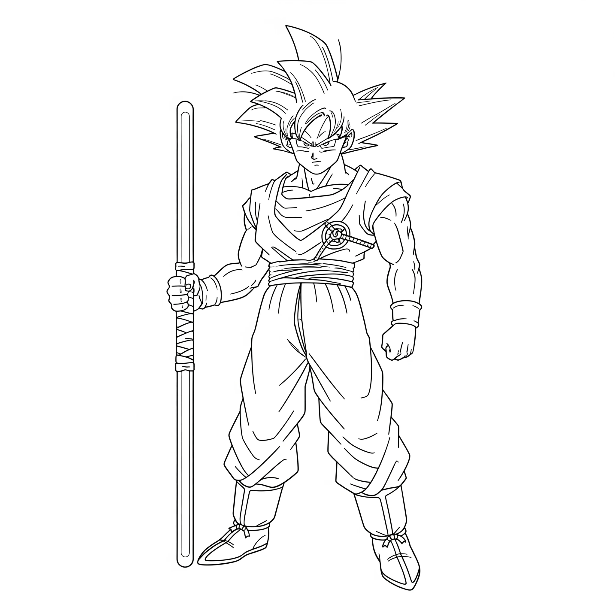 coloriage Sangoku à imprimer pour enfant de 2 ans