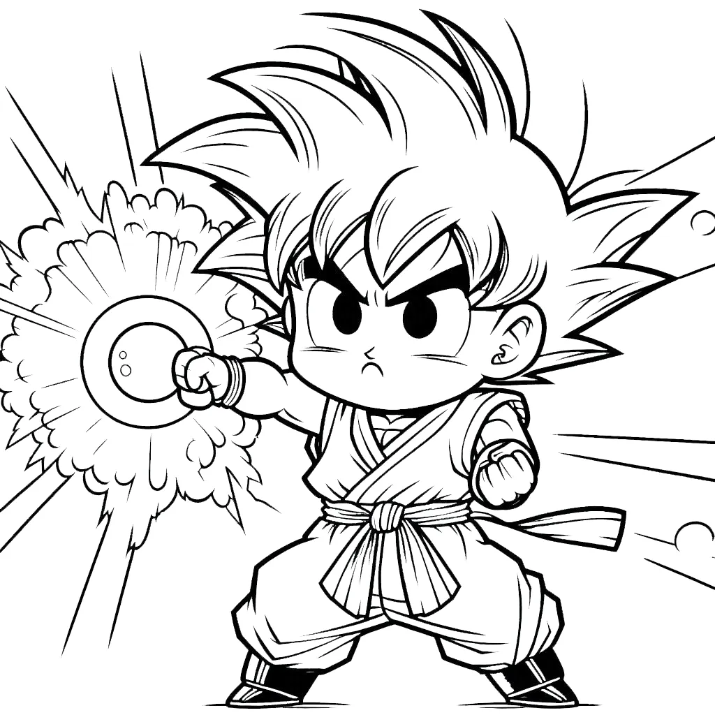 télécharger coloriage Sangoku gratuit