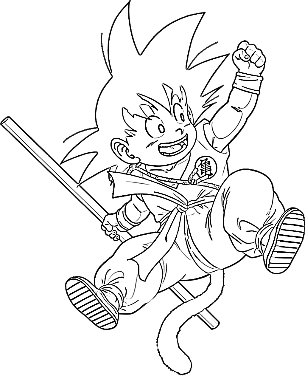 coloriage Sangoku et dessin a imprimer 2