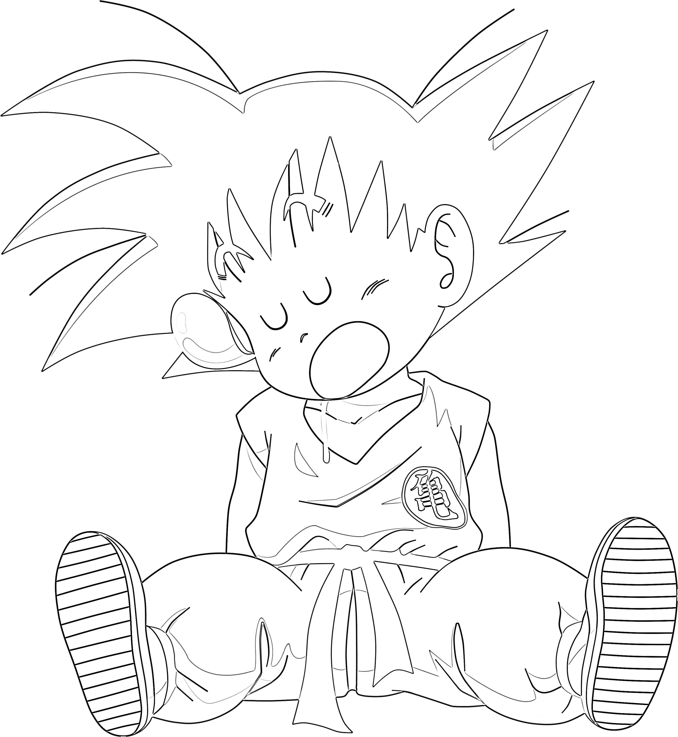 coloriage Sangoku à imprimer pour enfants