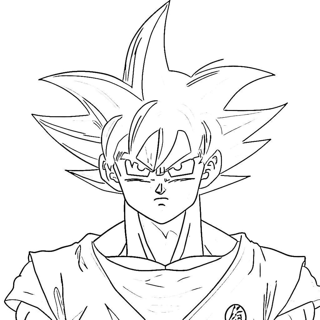 coloriage Sangoku pour enfant de 6 ans