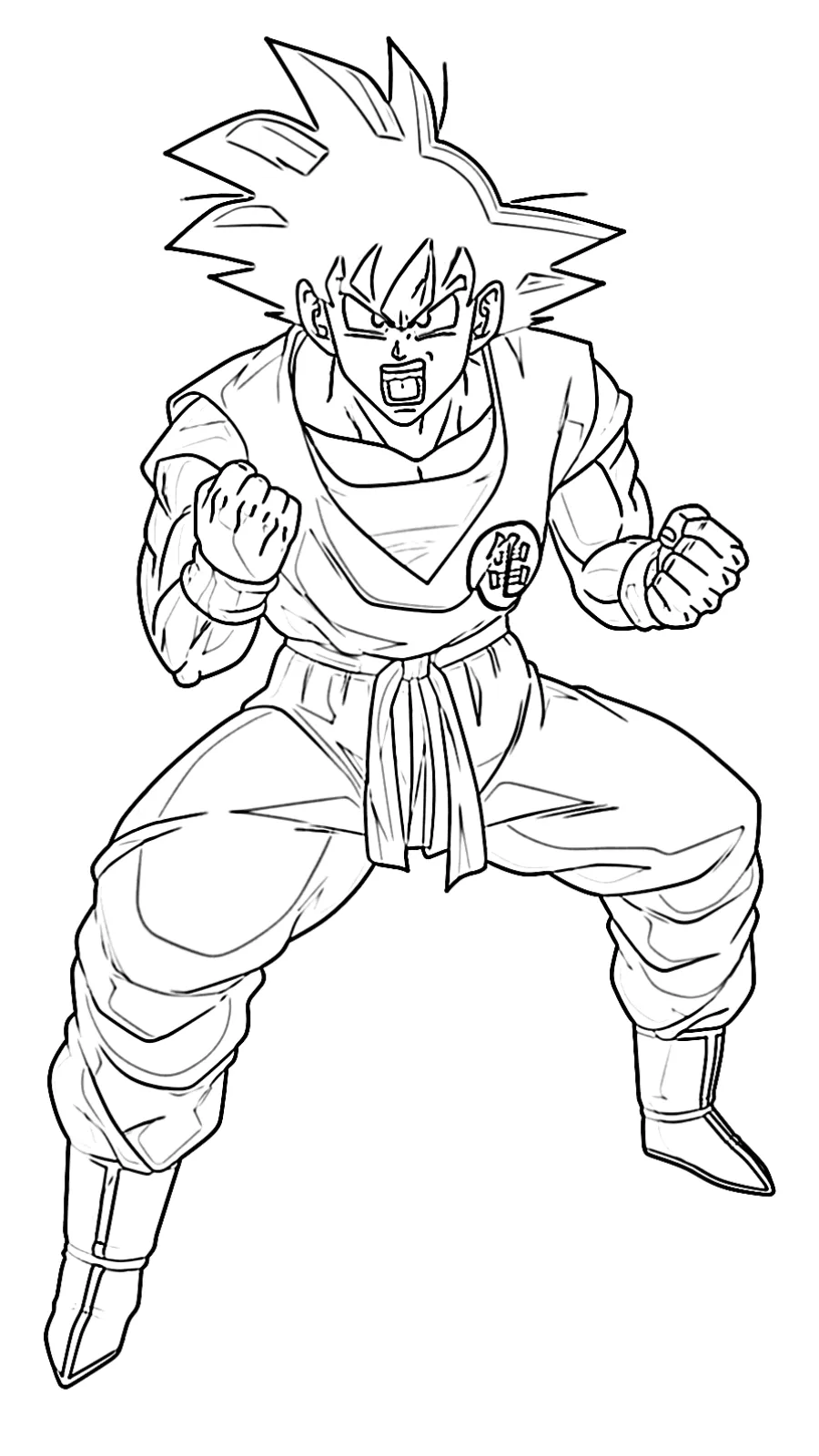 coloriage Sangoku educatif pour enfant