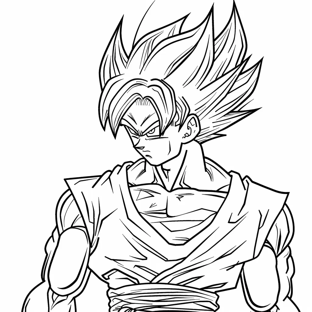 coloriage Sangoku pour enfants