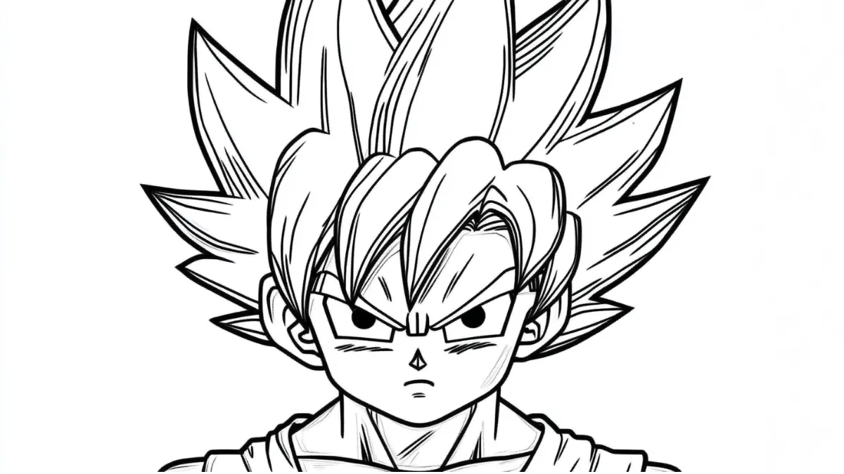 coloriage Sangoku pour enfant de 5 ans