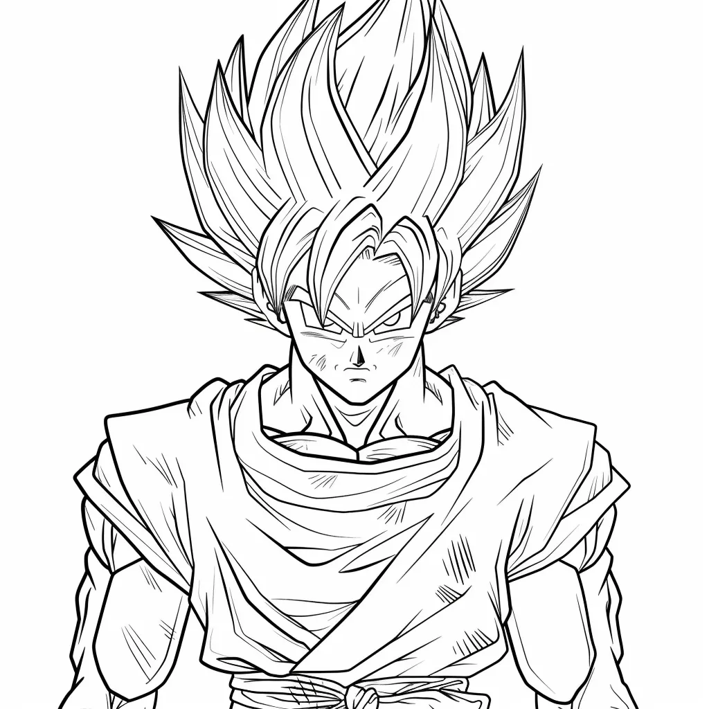 imprimer coloriage Sangoku gratuit 1