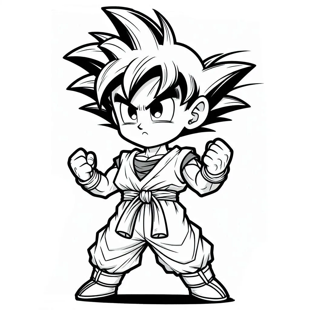 coloriage Sangoku a imprimer