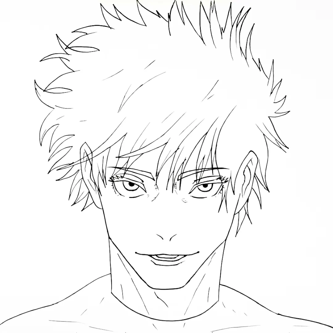 coloriage Satoru Gojo pour enfants