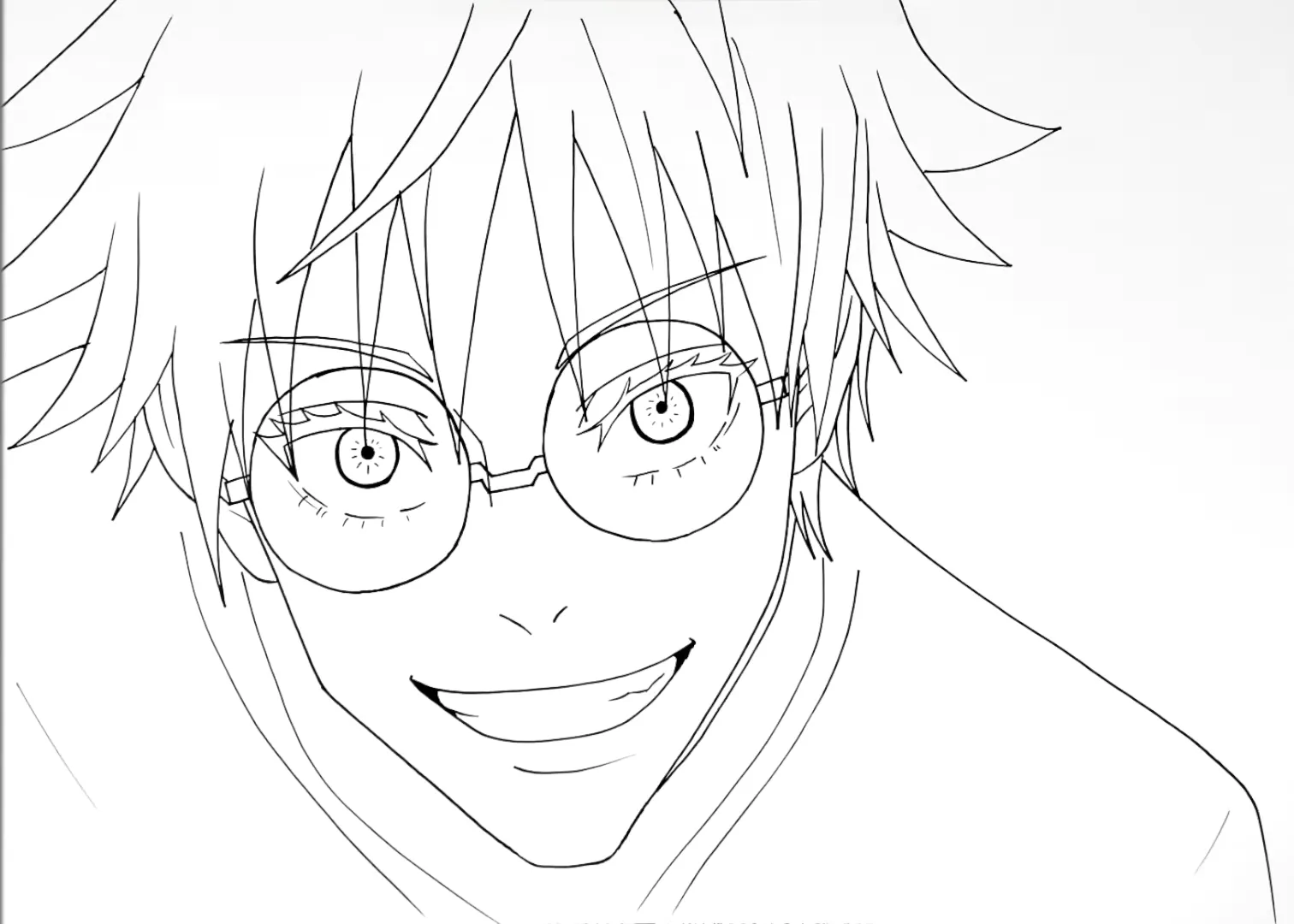 image pour coloriage Satoru Gojo enfant