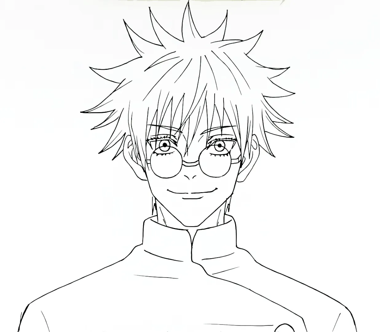 imprimer coloriage Satoru Gojo pour enfant