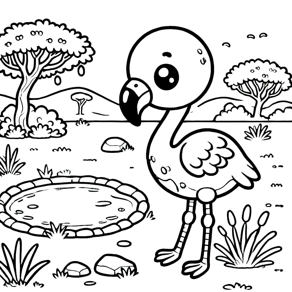 imprimer coloriage Savane pour enfant