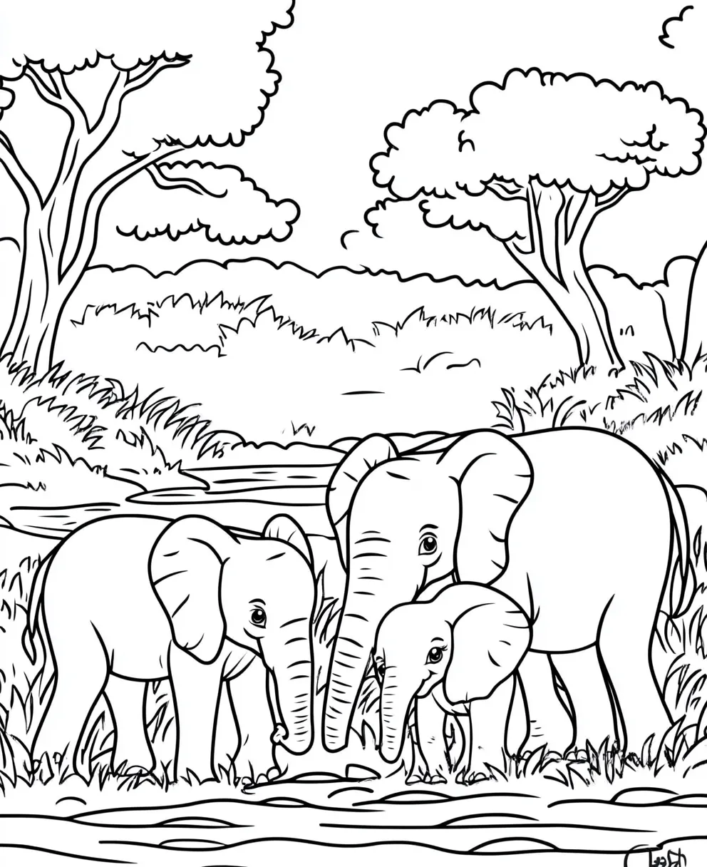 coloriage Savane gratuit