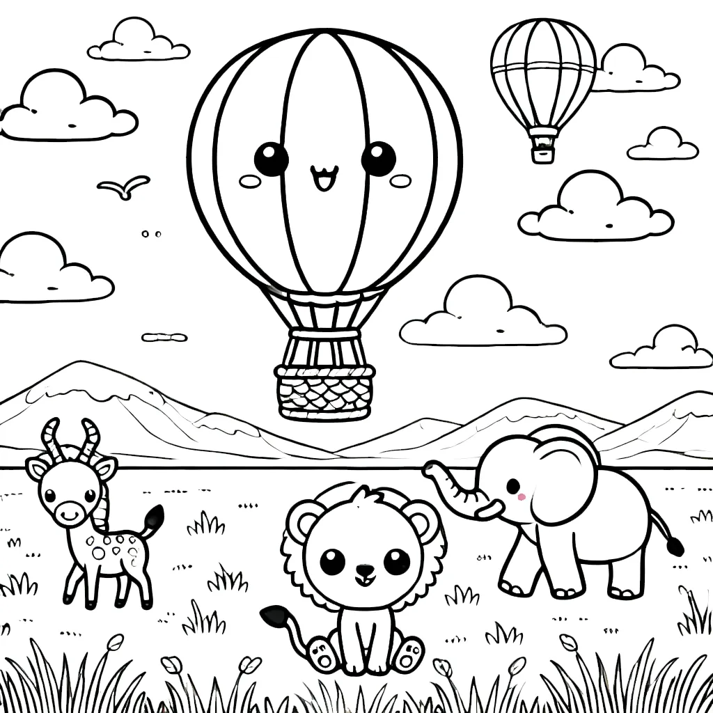 coloriage Savane en ligne pour enfant 2