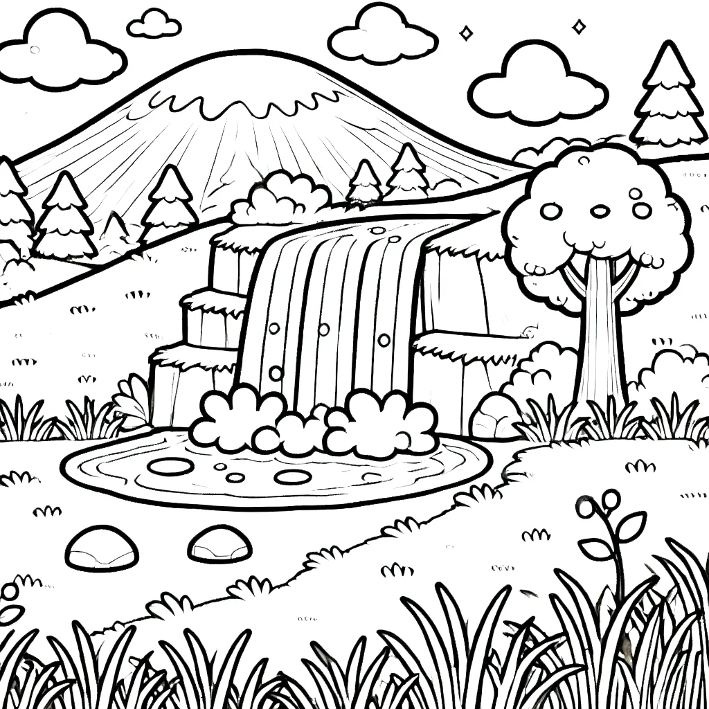 coloriage Savane gratuit pour enfants