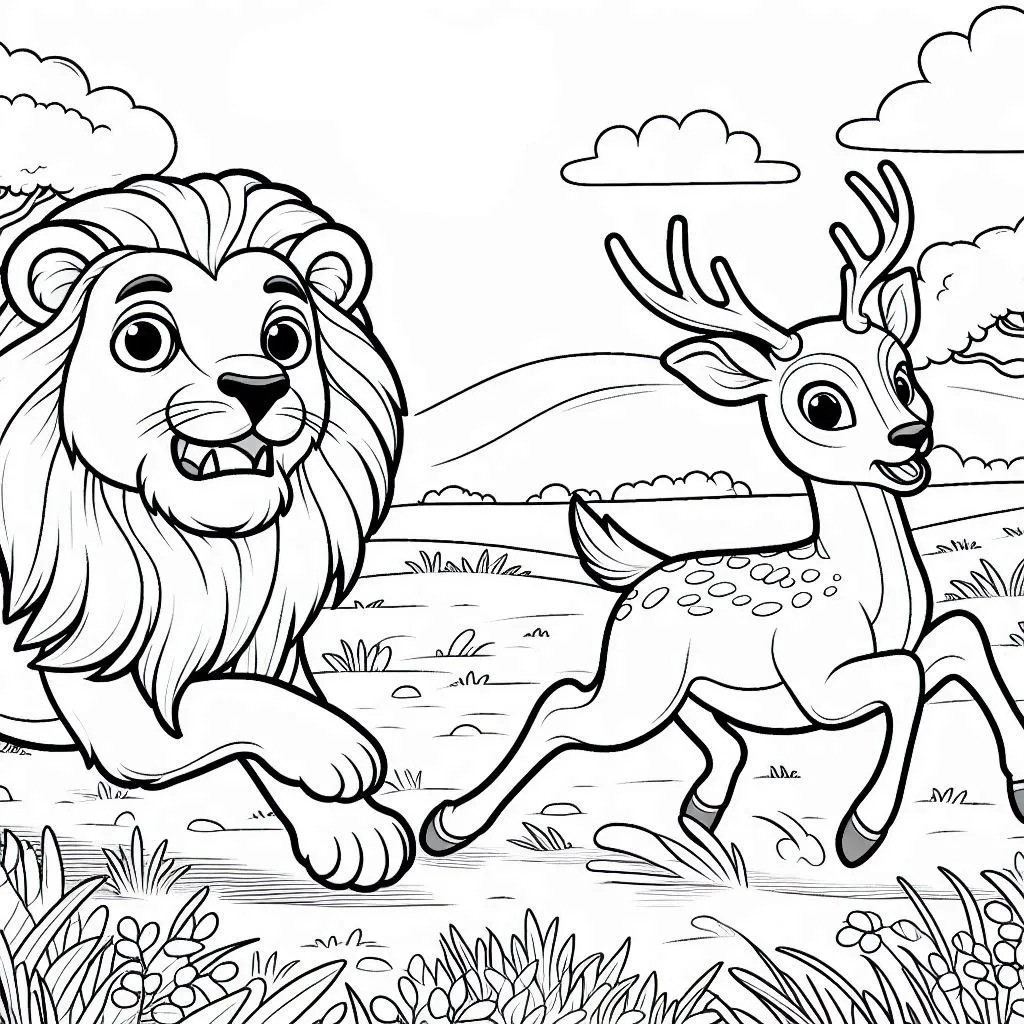 coloriage Savane pour primaire