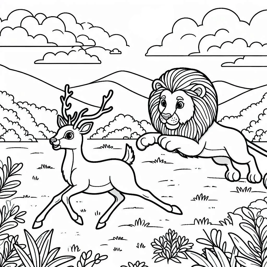 coloriage Savane à imprimer gratuitement pdf