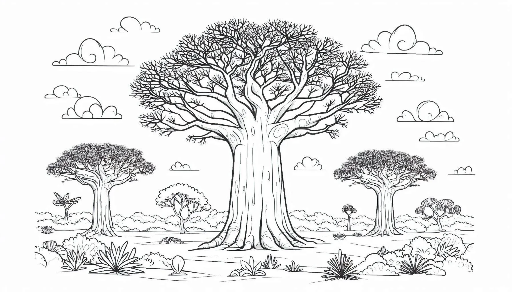 coloriage Savane pour enfants